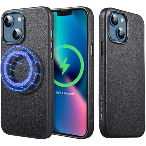 ESR iPhone 13 Metro Leather Case with HaloLock Black (200-108-811)