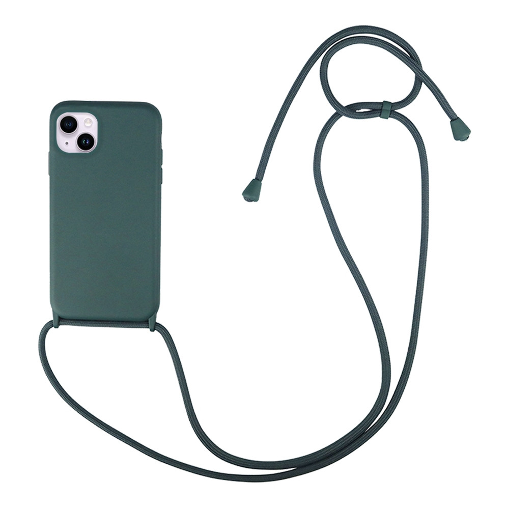  My Colors Θήκη Σιλικόνης με Κορδόνι CarryHang  για iPhone 14  -  Πράσινο Σκούρο (200-109-940)