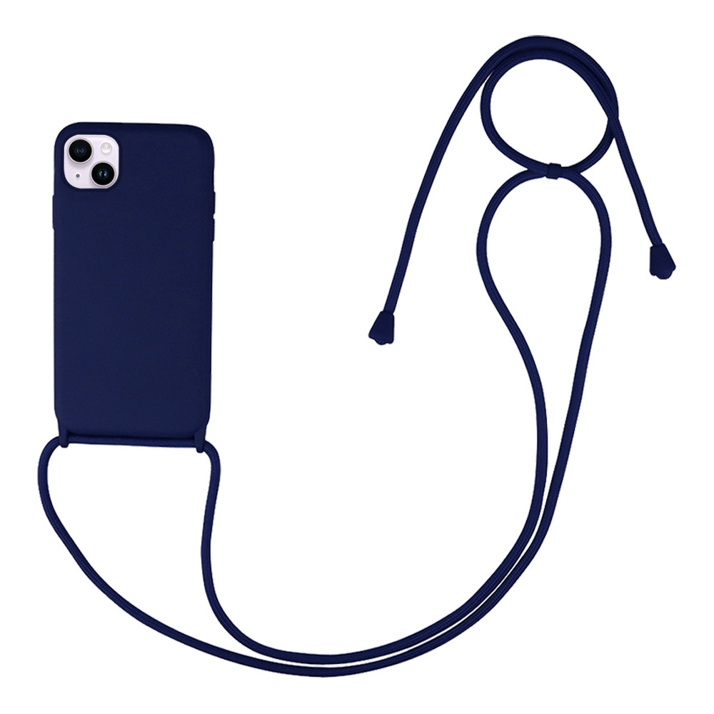  My Colors Θήκη Σιλικόνης με Κορδόνι CarryHang  για iPhone 14  -  Μπλε Σκούρο (200-109-941)