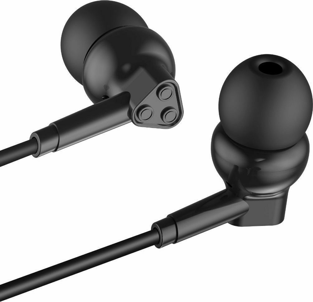 XO EP33 In-ear Handsfree με Βύσμα 3.5mm Μαύρο (200-110-053)