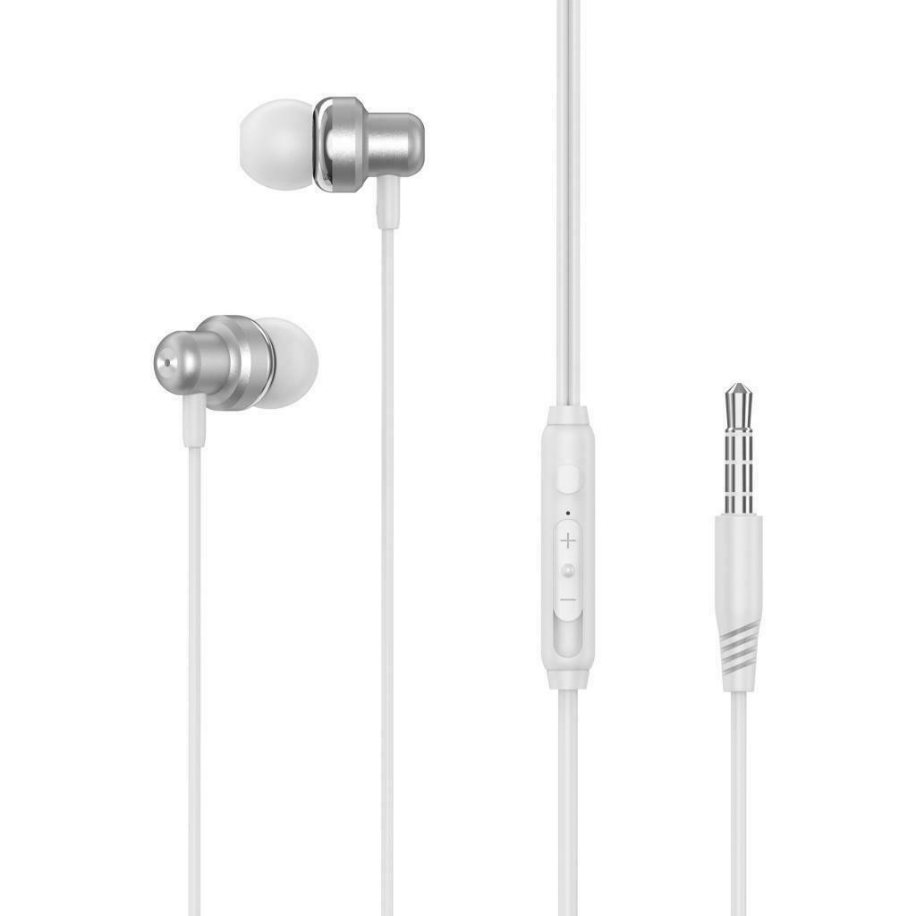 XO EP38 In-ear Handsfree με Βύσμα 3.5mm Ασημί (200-110-054)