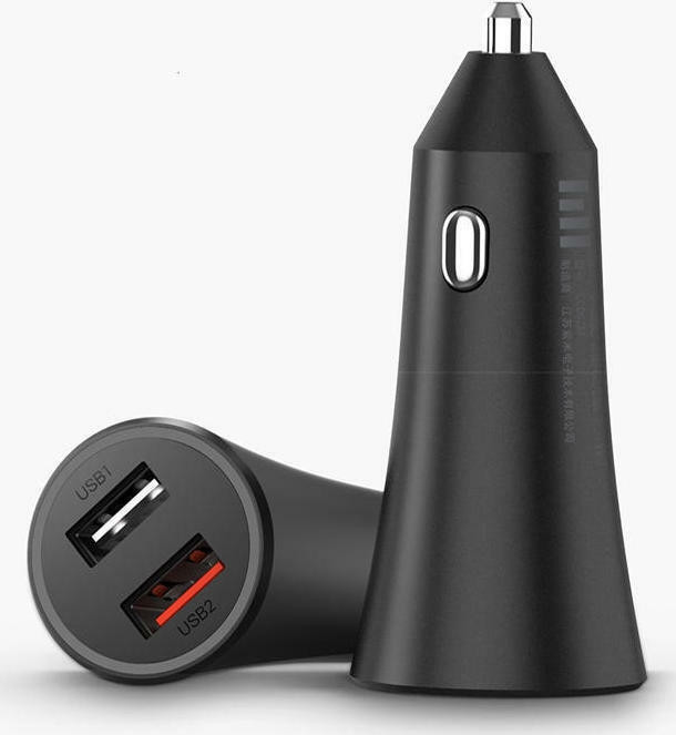 Xiaomi Φορτιστής Αυτοκινήτου Μαύρος Συνολικής Έντασης 2.25A Γρήγορης Φόρτισης με Θύρες: 2xUSB