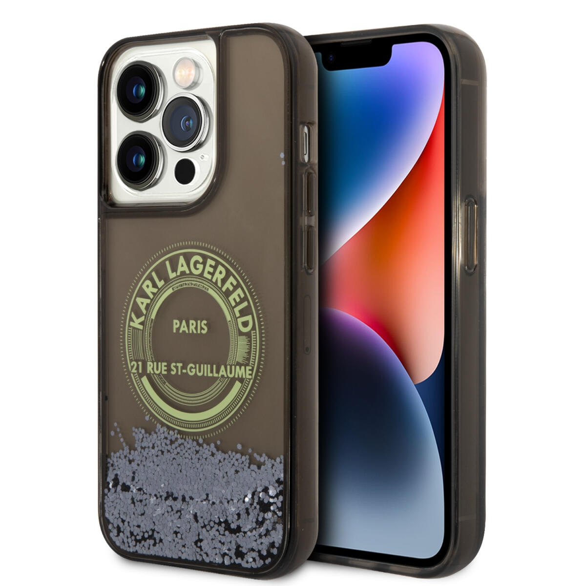 Karl Lagerfeld Liquid Glitter “St.Guillaume Logo Collection” Translucent Case Θήκη προστασίας – iPhone 14 Pro