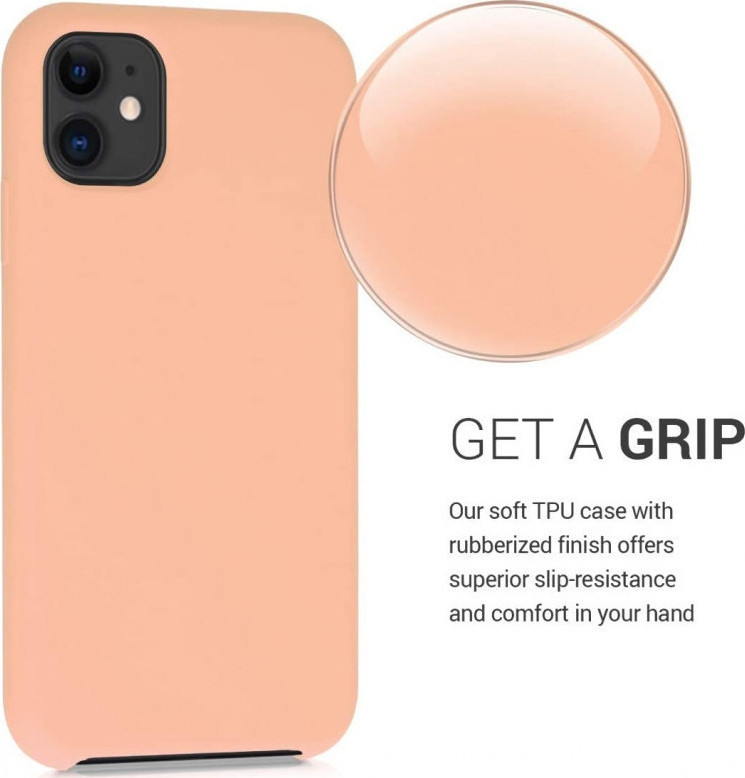 Θήκη Σιλικόνης για iPhone 11 - Peach  by KW (200-109-025)