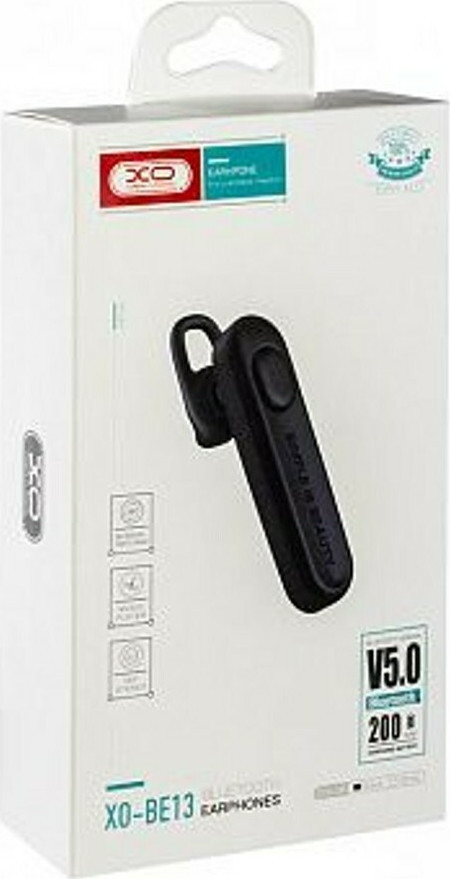Ακουστικό Bluetooth Xo XO-BE13 Earbud Handsfree - Μαύρο (200-109-108)