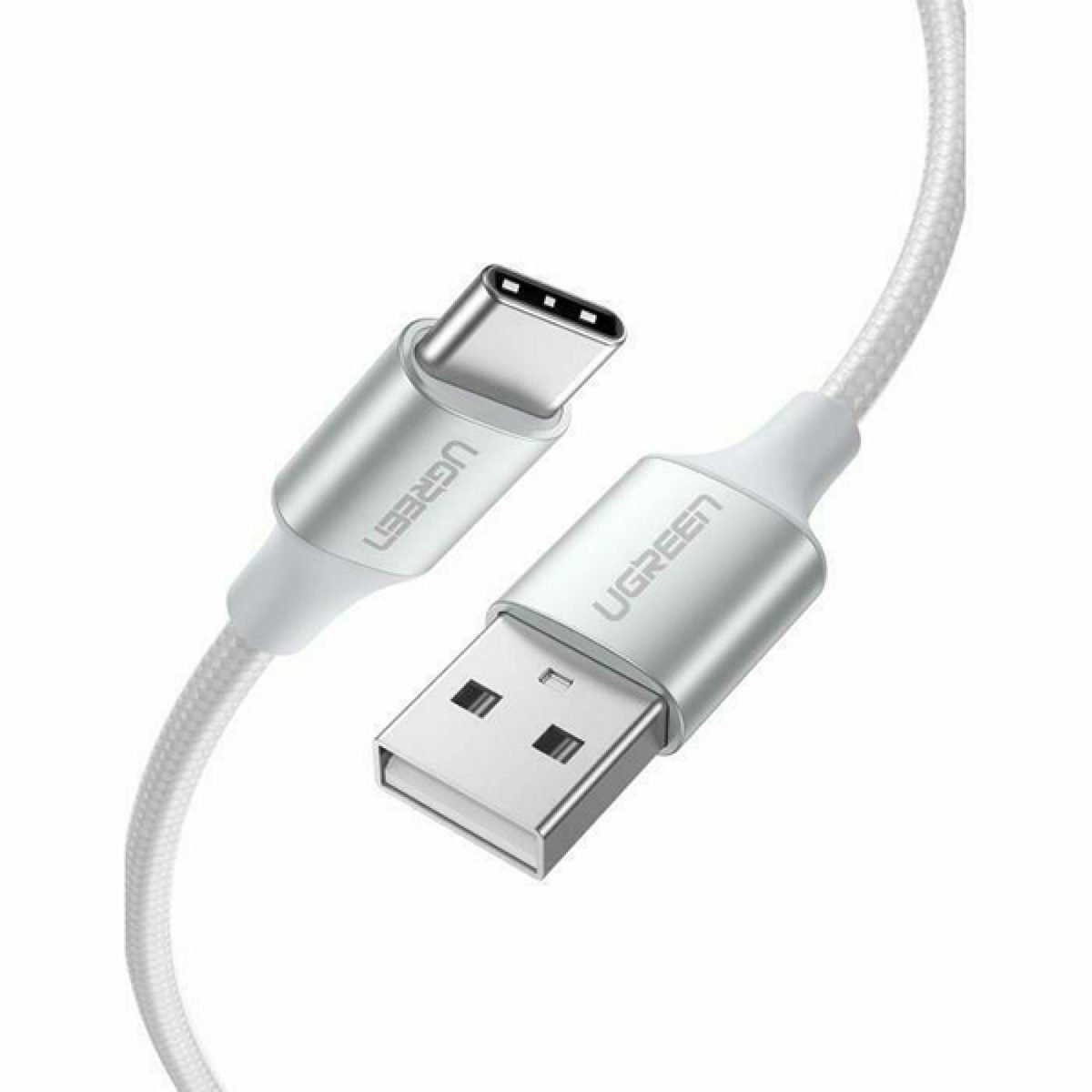 Ugreen Us288 Braided USB 2.0 Cable USB-C male - USB-A Γκρι 1m (60131)