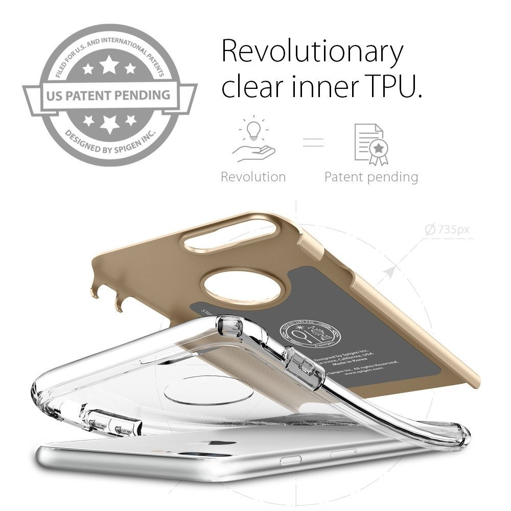 Spigen iPhone 7 Plus Hybrid Armor Champagne Gold (043CS20699)