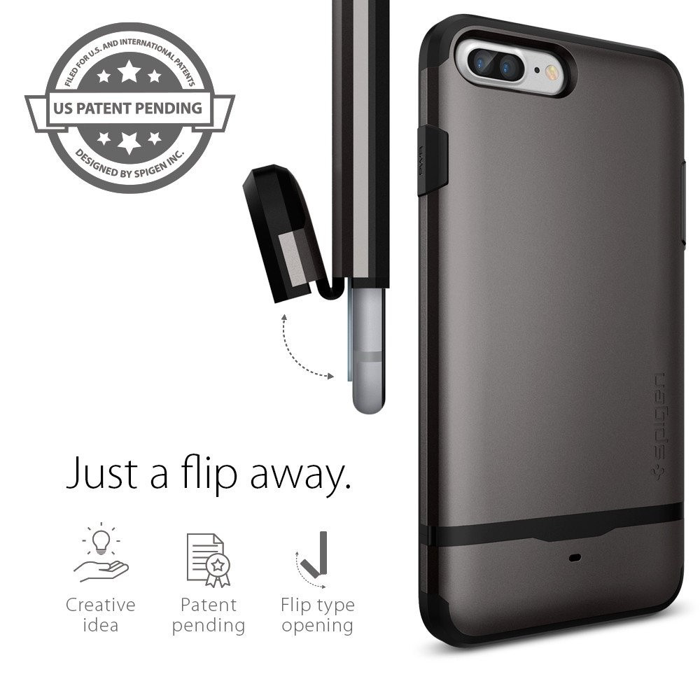 Spigen iPhone 7 Plus Flip Armor Gunmetal (043CS20776)