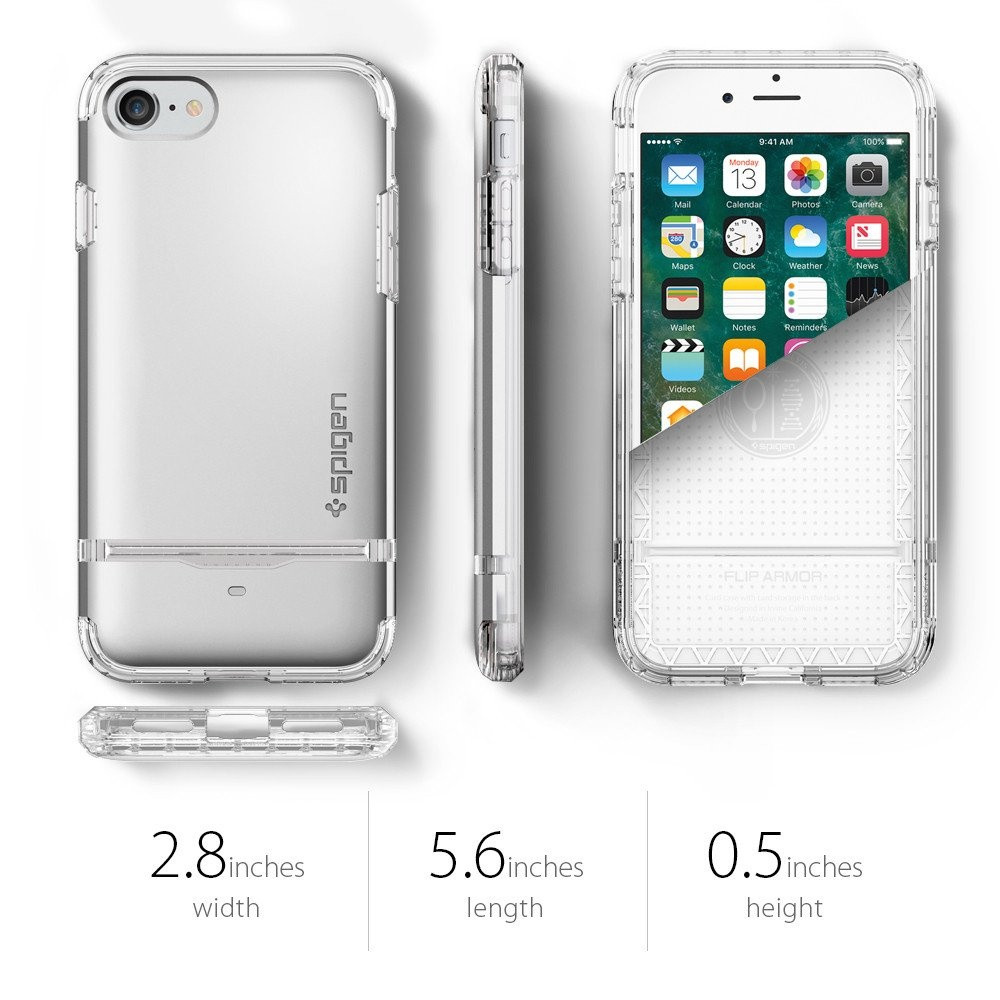 Spigen iPhone 7 Flip Armor Satin Silver (042CS20820)