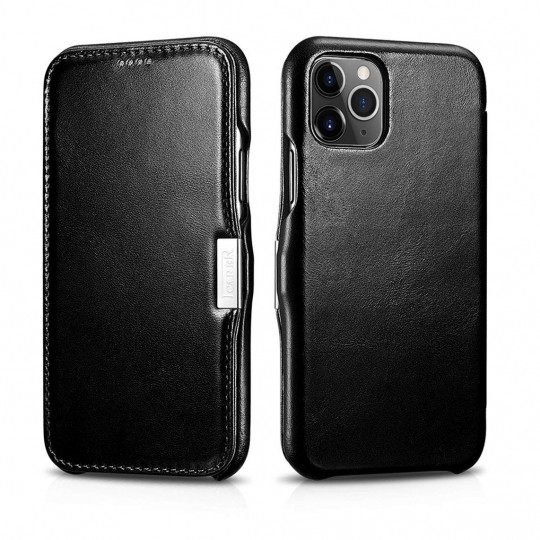 iCarer Vintage Side-Open Δερμάτινη Θήκη Iphone 11 Pro - Black (RIX 1107-BK)