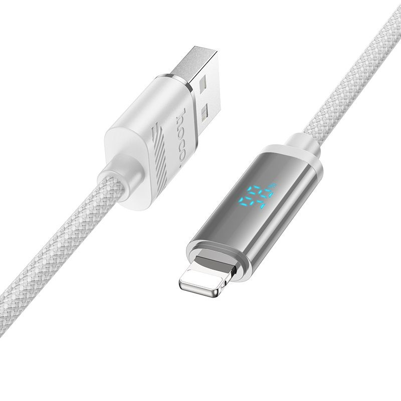 Hoco Καλώδιο USB A σε Lightning PD 2.4A 27W U127 1.2 m Silver