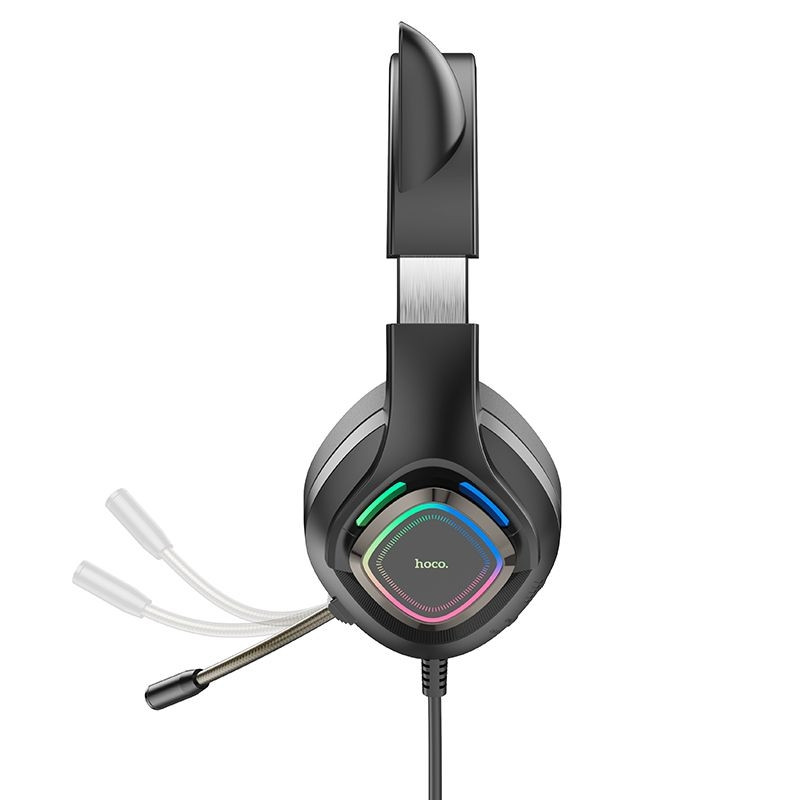 Hoco W107 Over Ear Gaming Headset με σύνδεση 3.5mm / USB zΠράσινα LED (200-110-377)