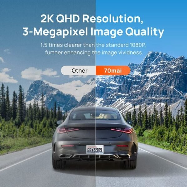 70mai M310 Dash Cam - 1296P, 300mAh Car Camera