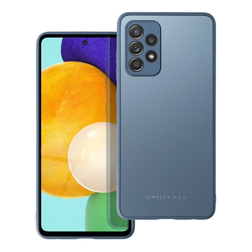 Roar Matte Glass Back Cover Σιλικόνης Samsung Galaxy A52 5G Blue (200-110-280)