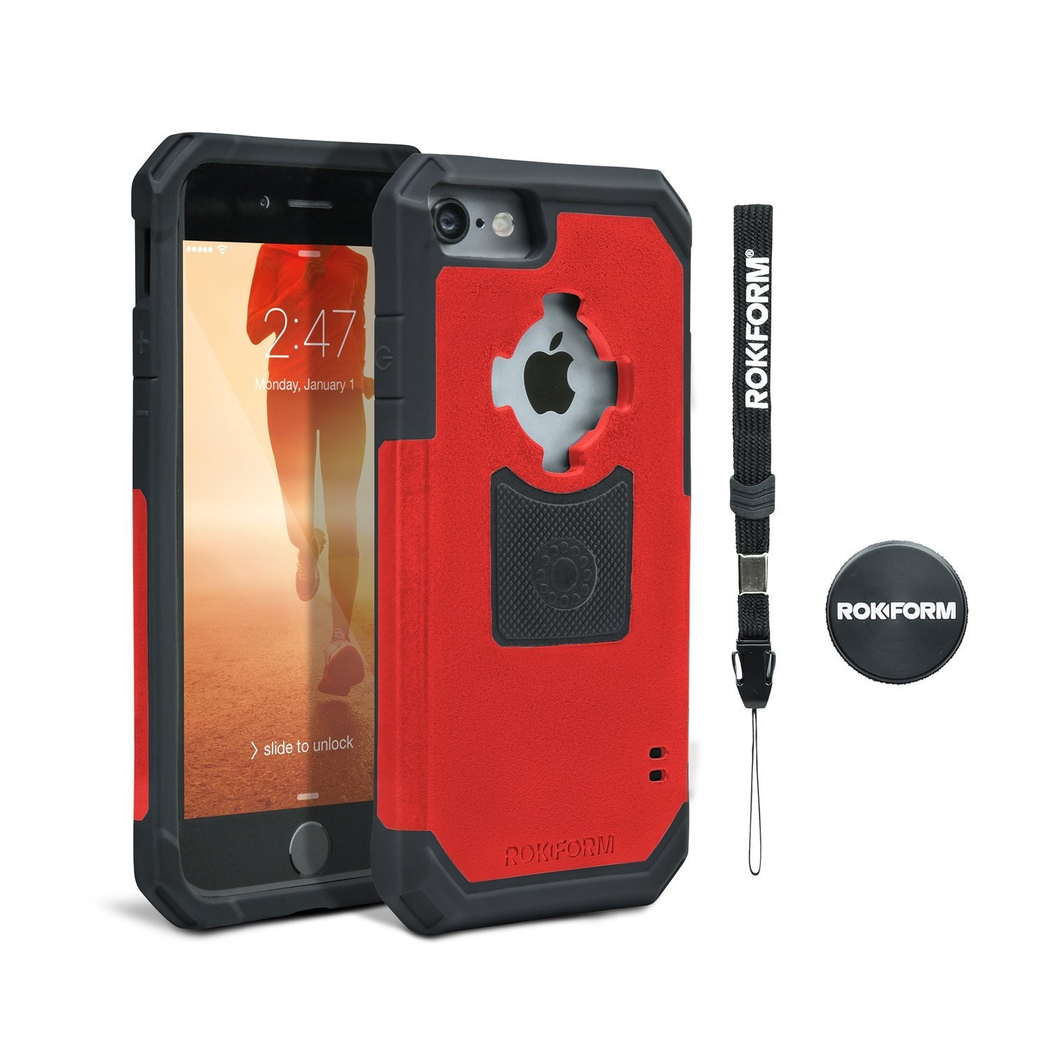 Rokform Θήκη iPhone 7 V3 Case - Rugged Red / Black με Μαγνητική Βάση Αυτοκινήτου (303156)