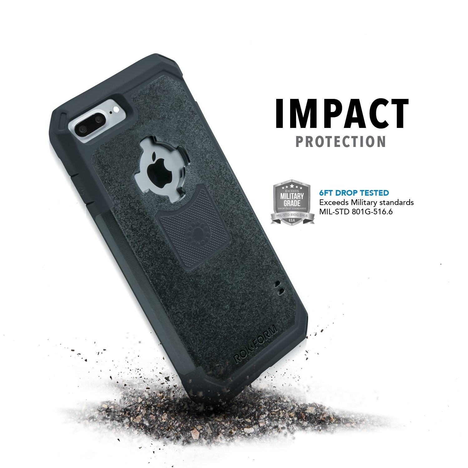 Rokform Θήκη iPhone 7 Plus V3 Case - Rugged Black με Μαγνητική Βάση Αυτοκινήτου (303201)