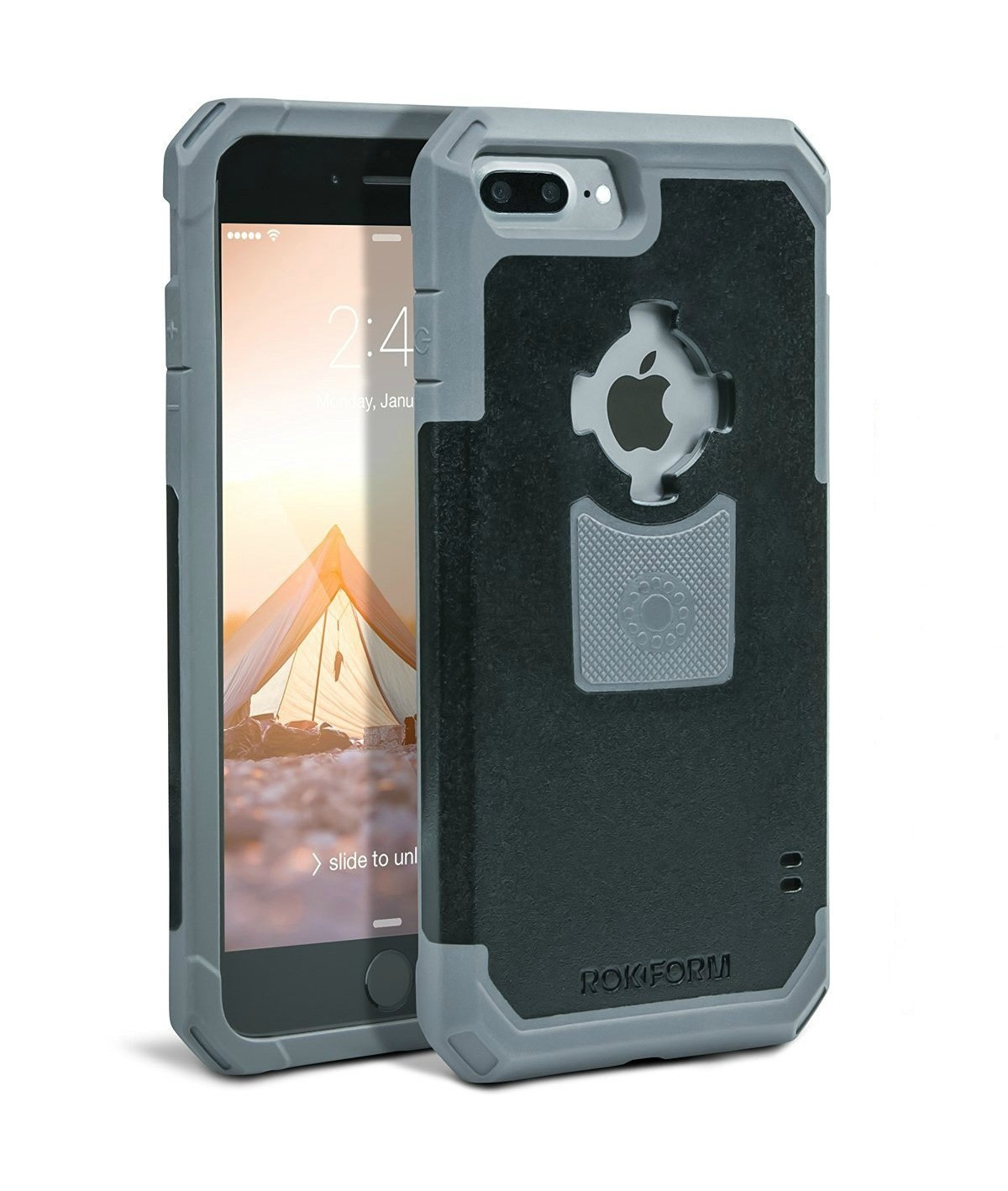 Rokform Θήκη iPhone 7 Plus V3 Case -Rugged Black / Gun Metal με Μαγνητική Βάση Αυτοκινήτου (303243)