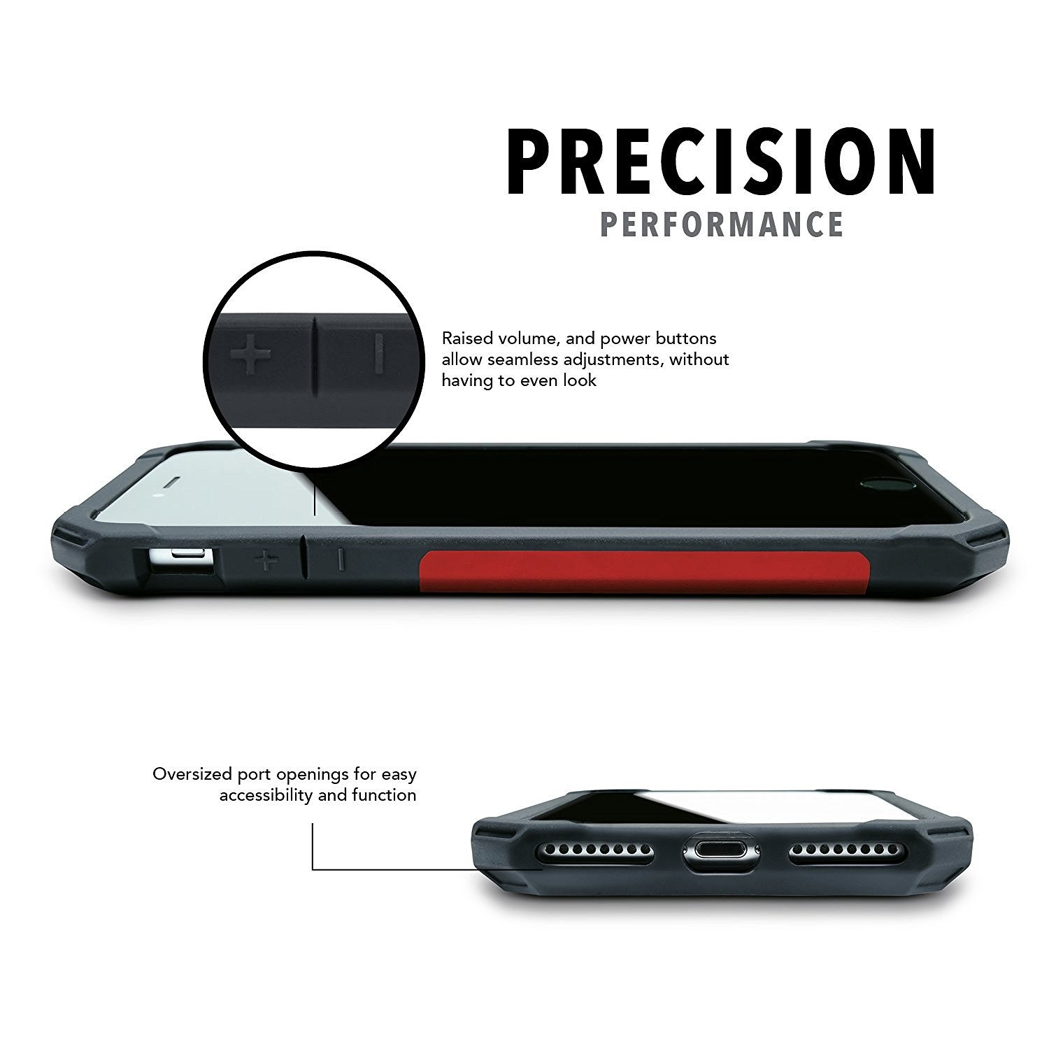 Rokform Θήκη iPhone 7 Plus V3 Case - Rugged Red / Black με Μαγνητική Βάση Αυτοκινήτου (303256)