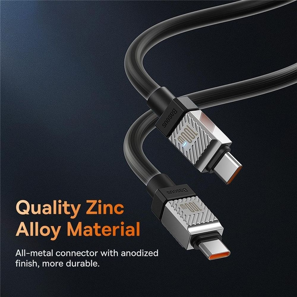 Baseus CoolPlay USB 2.0 Cable USB-C male - USB-C male 100W Μαύρο 2m (CAKW000301) (200-110-609)