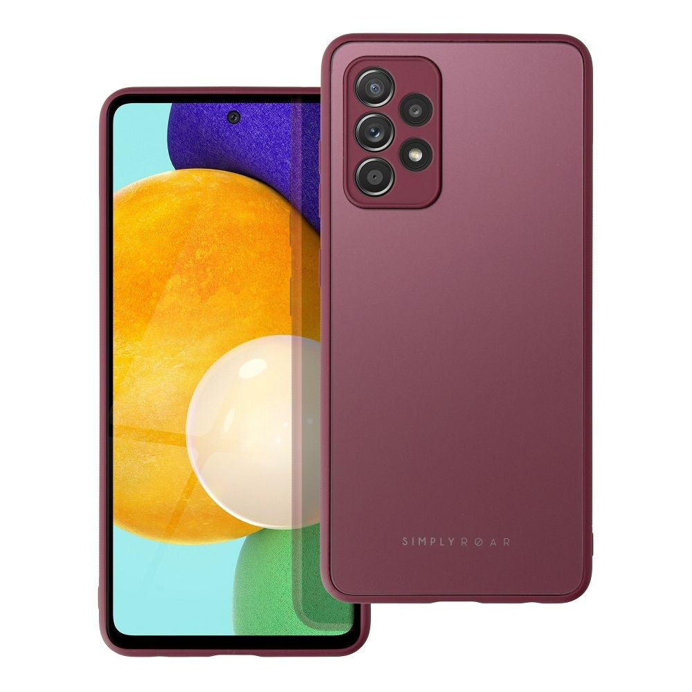 Roar Matte Glass Back Cover Σιλικόνης Claret  Samsung Galaxy A52 5G (200-110-279)
