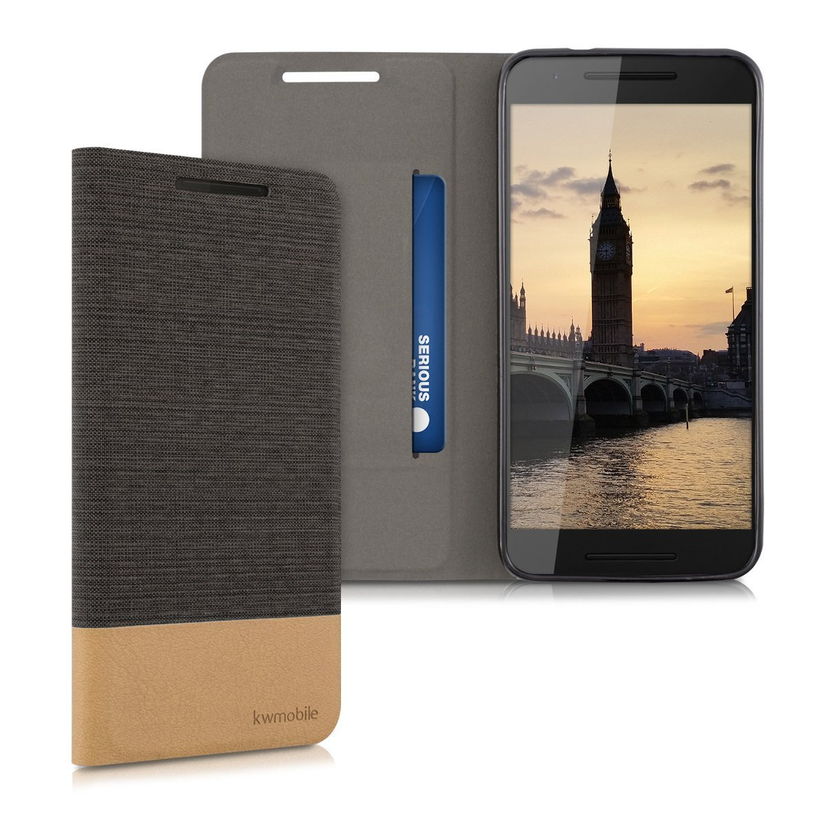 Θήκη- Πορτοφόλι για Huawei Nexus 6P καφέ