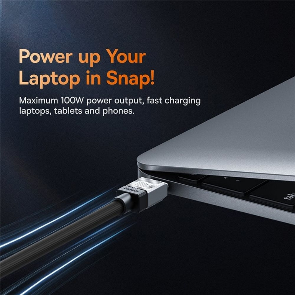 Baseus CoolPlay USB 2.0 Cable USB-C male - USB-C male 100W Μαύρο 2m (CAKW000301) (200-110-609)
