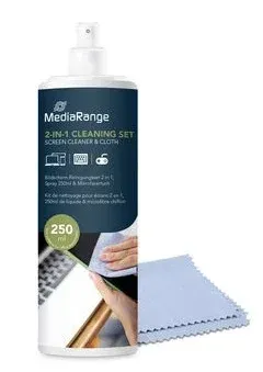 MediaRange Screen Cleaning Spray With microfibre cloth 250 ml (MR721)