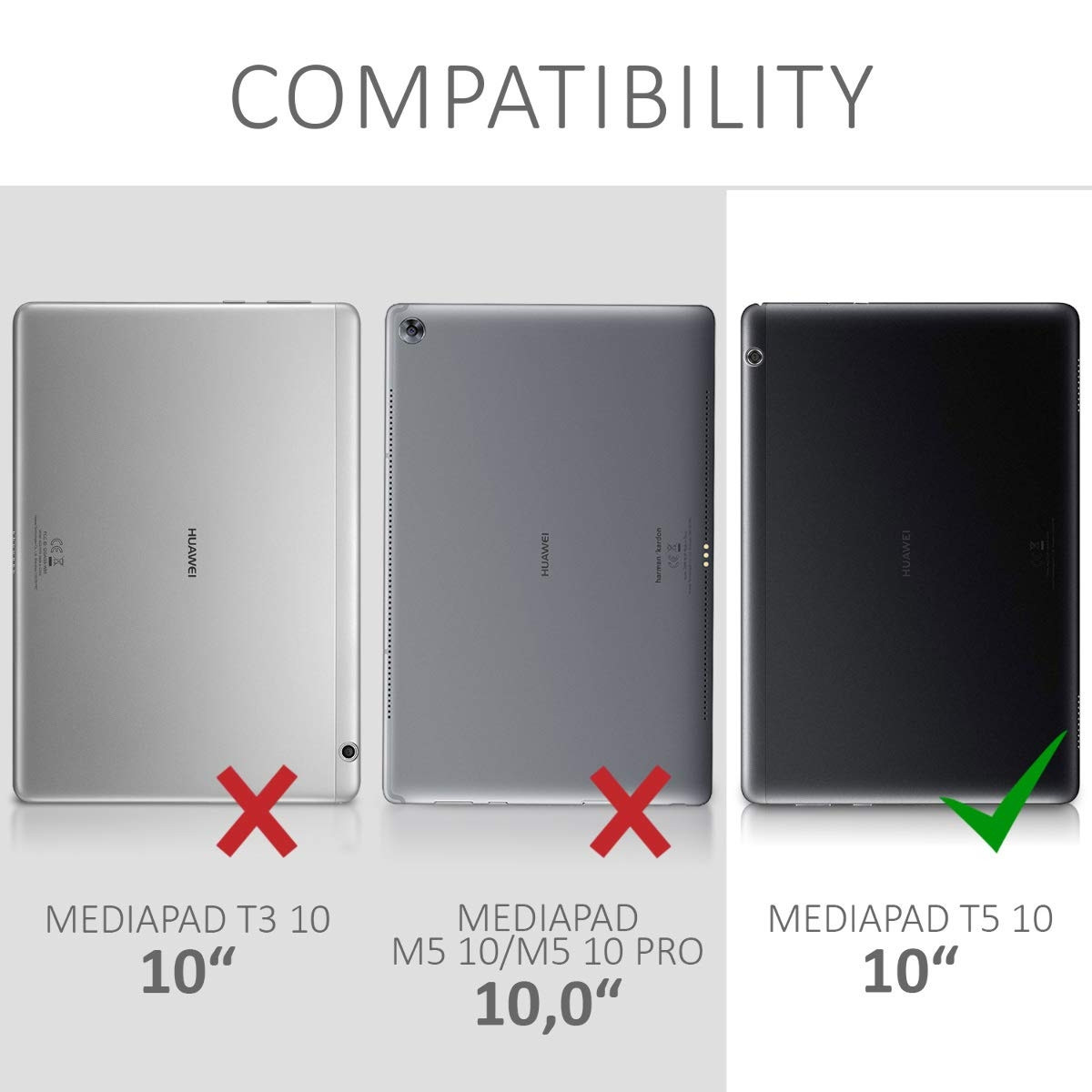 Θήκη-smart cover με stand για Huawei MediaPad T5 10 σκούρο-γκρι  by KW (200-104-864)
