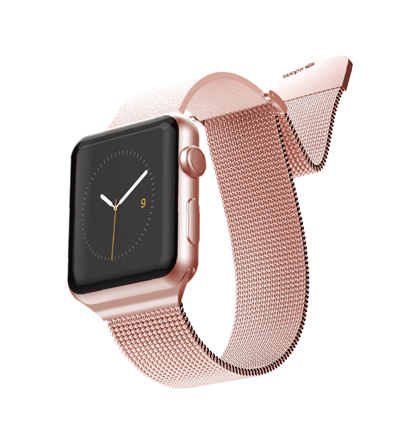 Raptic/X-Doria Milanese Metal Band Apple Watch 38mm/40mm Rose Gold