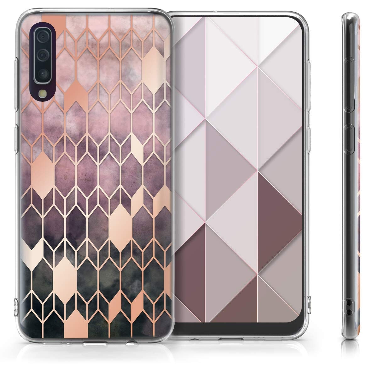 KW Θήκη Σιλικόνης Samsung Galaxy A50 - Dark Pink/Rose Gold (200-105-484)