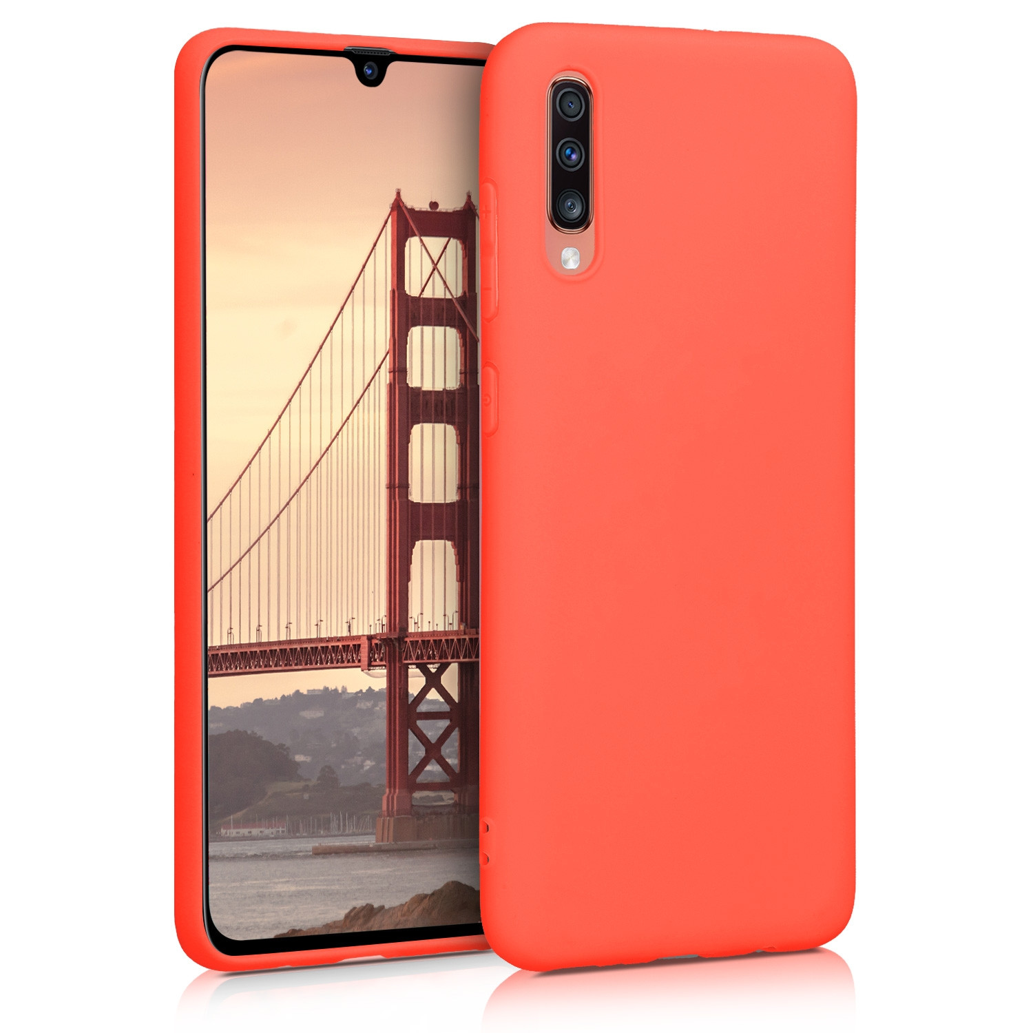 KW Θήκη Σιλικόνης Samsung Galaxy A70 - Living Coral - (48427.141)