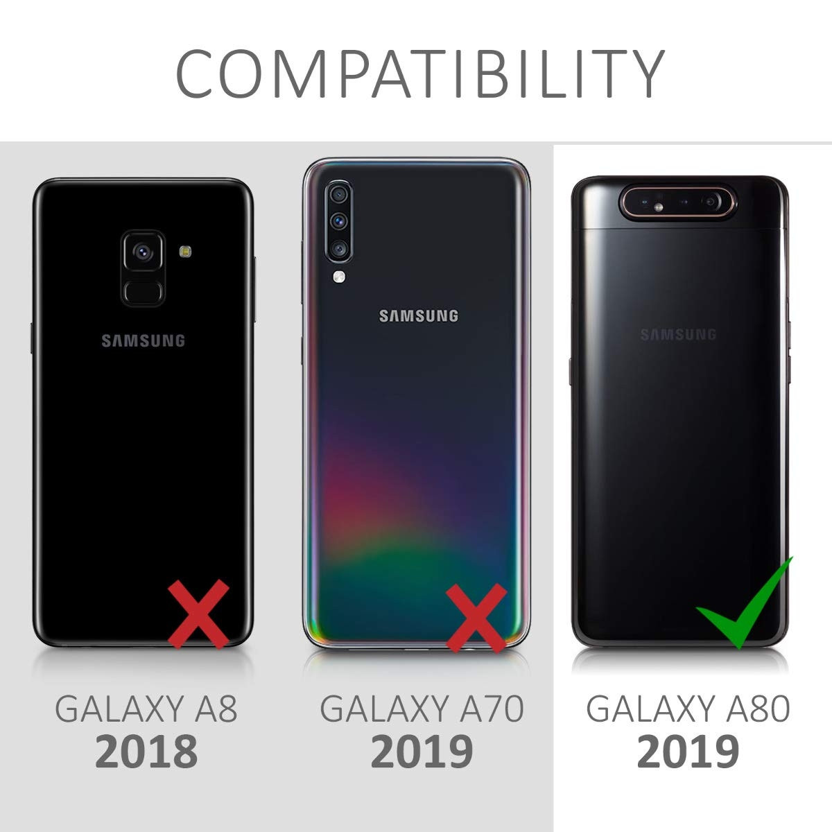 KW Θήκη Σιλικόνης Samsung Galaxy A80 - Black Matte (200-104-376)