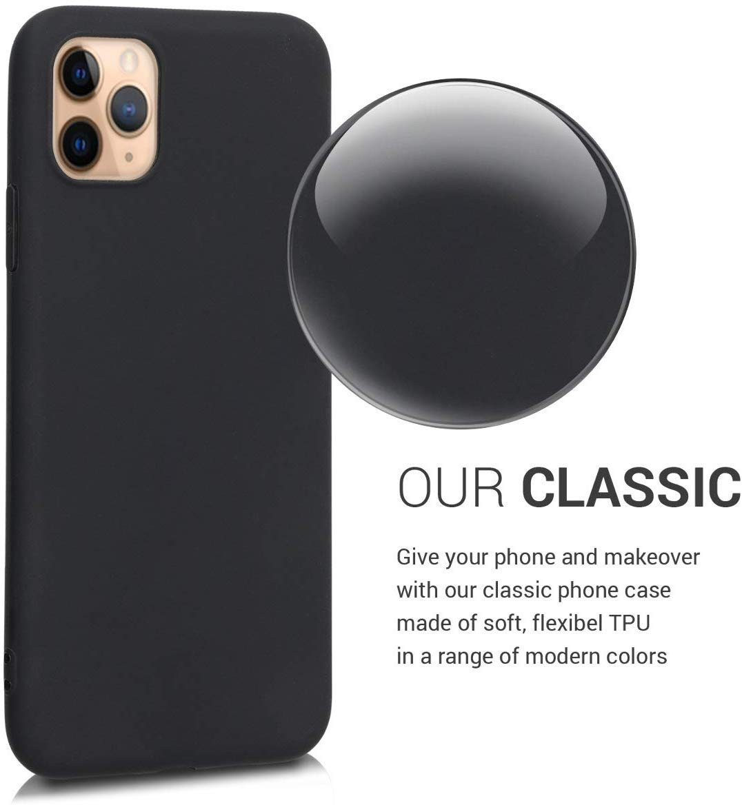 KW Θήκη Σιλικόνης iPhone 11 Pro - Black Matte (200-104-399)