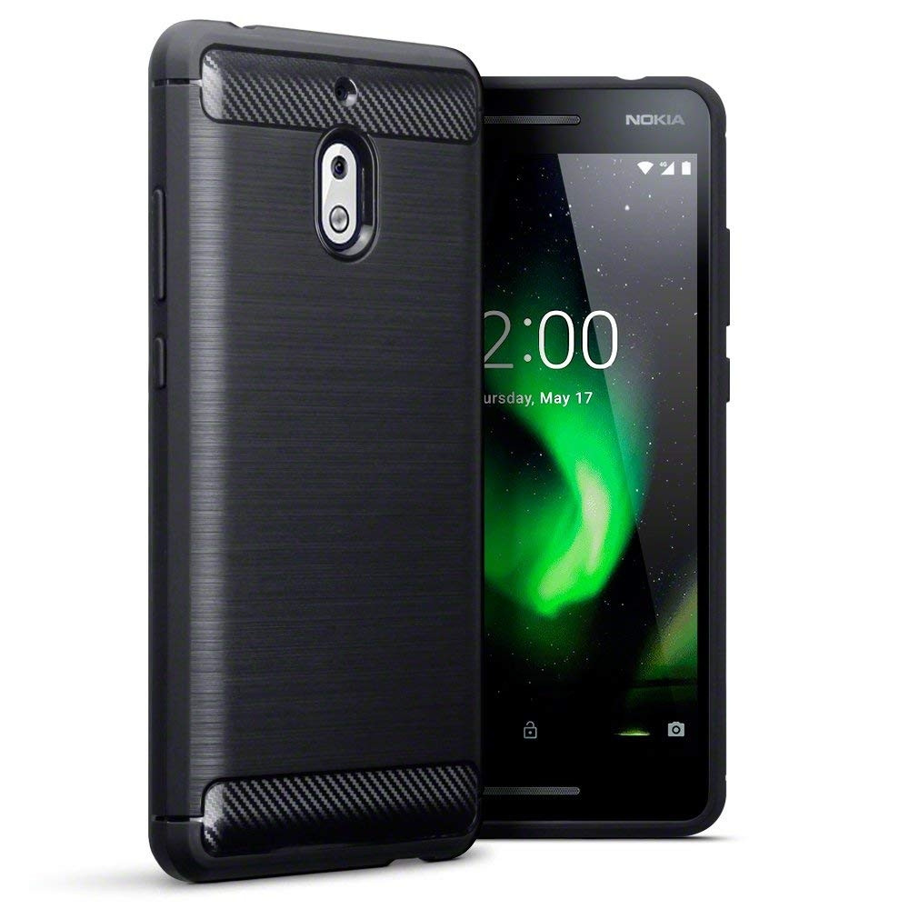 Terrapin Θήκη Σιλικόνης Carbon Fibre Design Nokia 2.1 - Black 