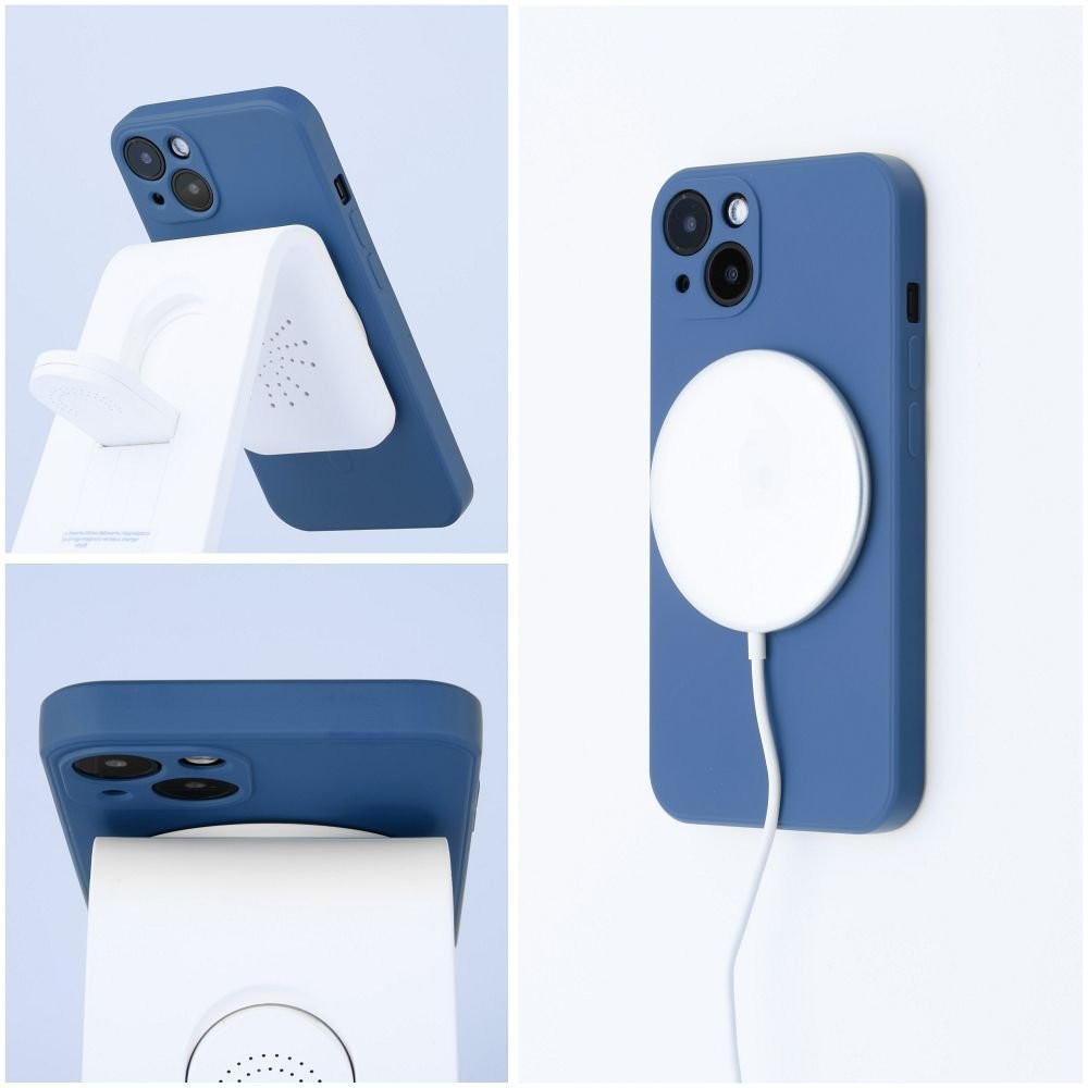  Silicone Mag Cover case compatible with MagSafe for Samsung Galaxy A56 Blue
