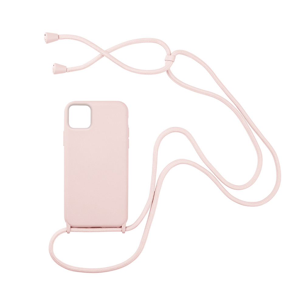 Θήκη Σιλικόνης με Κορδόνι CarryHang για Apple - My Colors - Ροζ - iPhone 11