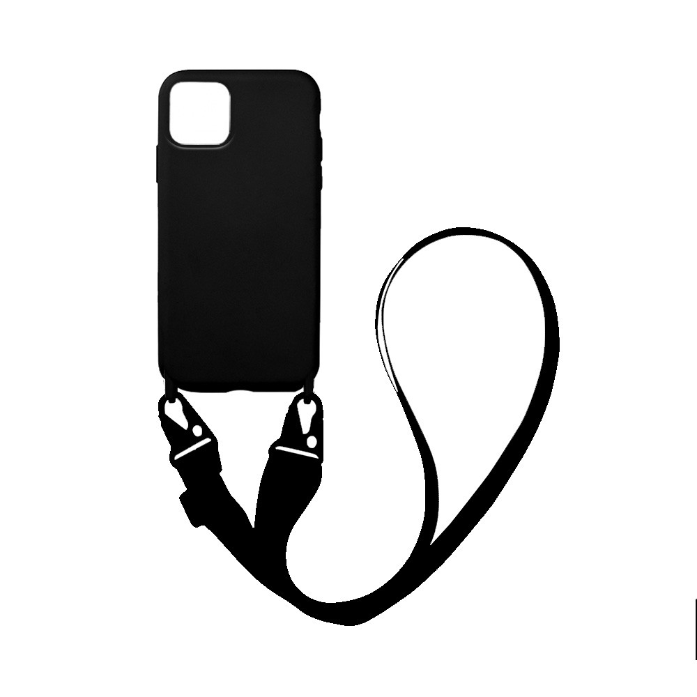 Θήκη CarryHang Liquid Silicone Strap Apple - My Colors - Μαύρο - iPhone 11 Pro Max
