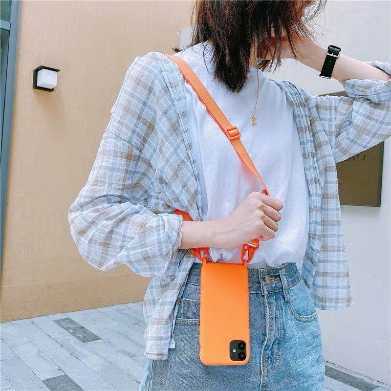 Θήκη CarryHang Liquid Silicone Strap Apple - My Colors - Μαύρο - iPhone 11 Pro Max