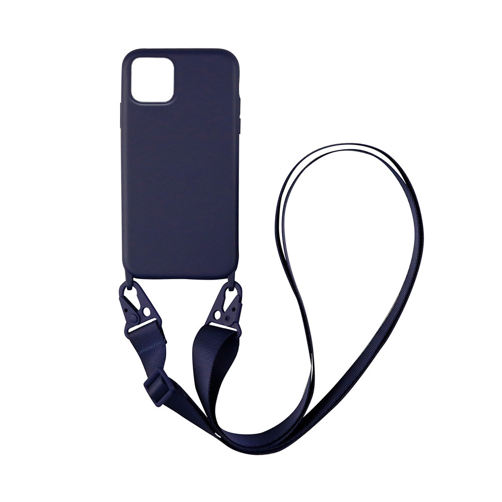 Θήκη CarryHang Liquid Silicone Strap Apple - My Colors - Μπλε Σκούρο - iPhone 12 mini