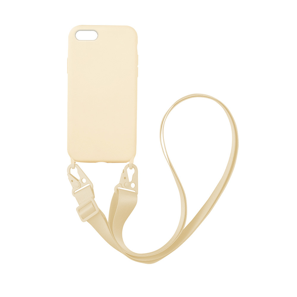 Θήκη CarryHang Liquid Silicone Strap Apple - My Colors - Μπεζ - iphone 7 Plus, iphone 8 Plus