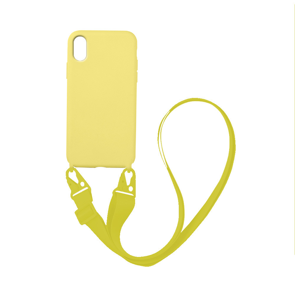 Θήκη CarryHang Liquid Silicone Strap Apple - My Colors - Κίτρινο - iPhone XS MAX