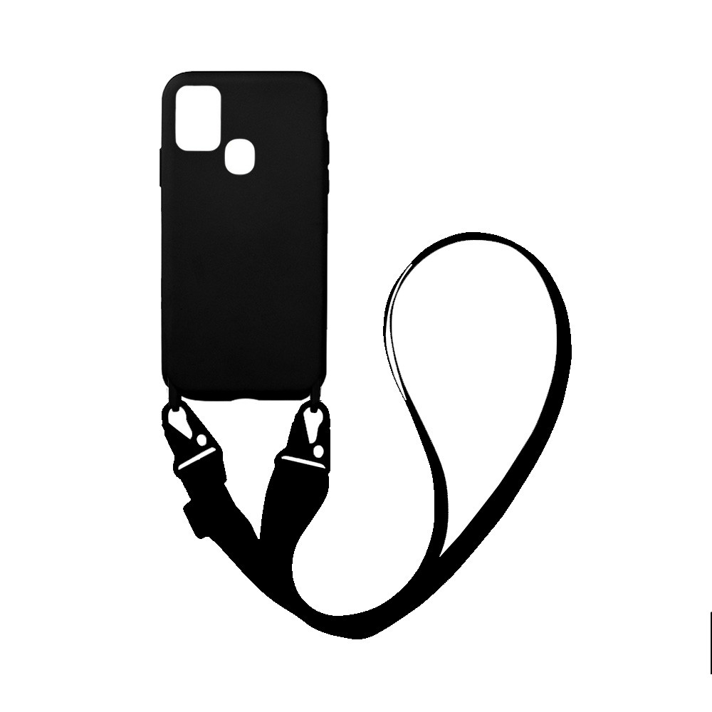 Θήκη CarryHang Liquid Silicone Strap Samsung - My Colors - Μαύρο - Samsung Galaxy A21s