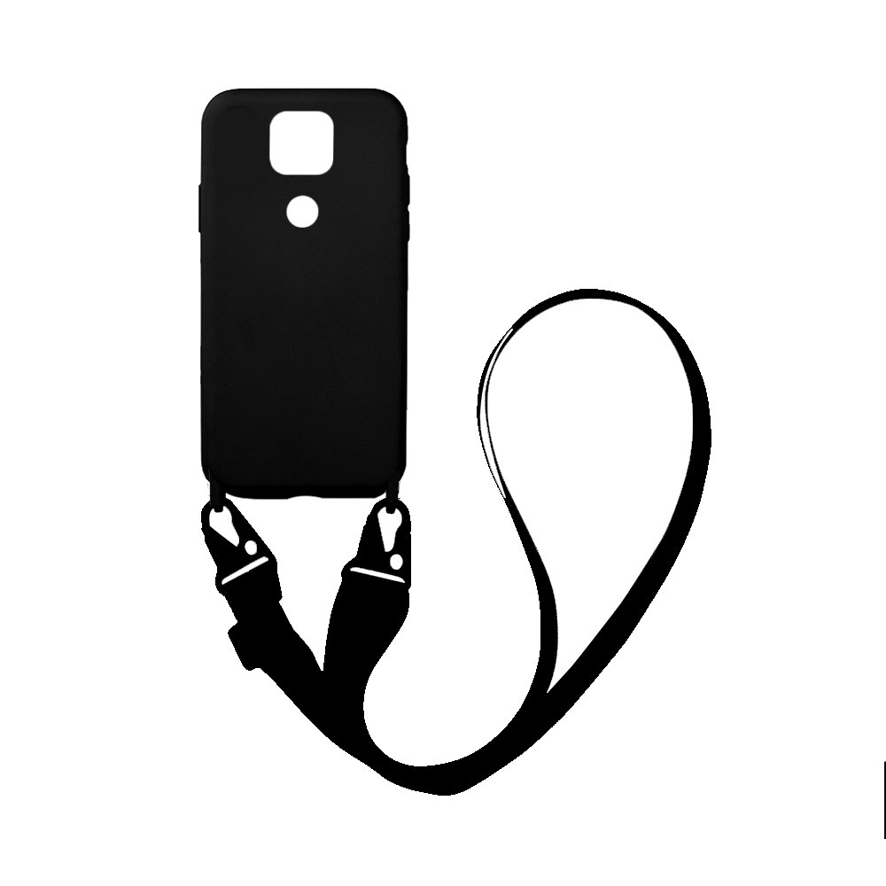 Θήκη CarryHang Liquid Silicone Strap Xiaomi - My Colors - Μαύρο - Redmi Note 9