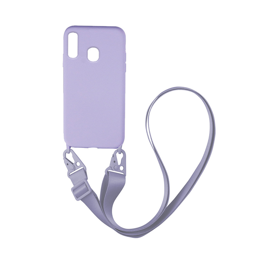 Θήκη CarryHang Liquid Silicone Strap Samsung - My Colors - Λιλά - Samsung Galaxy A20s