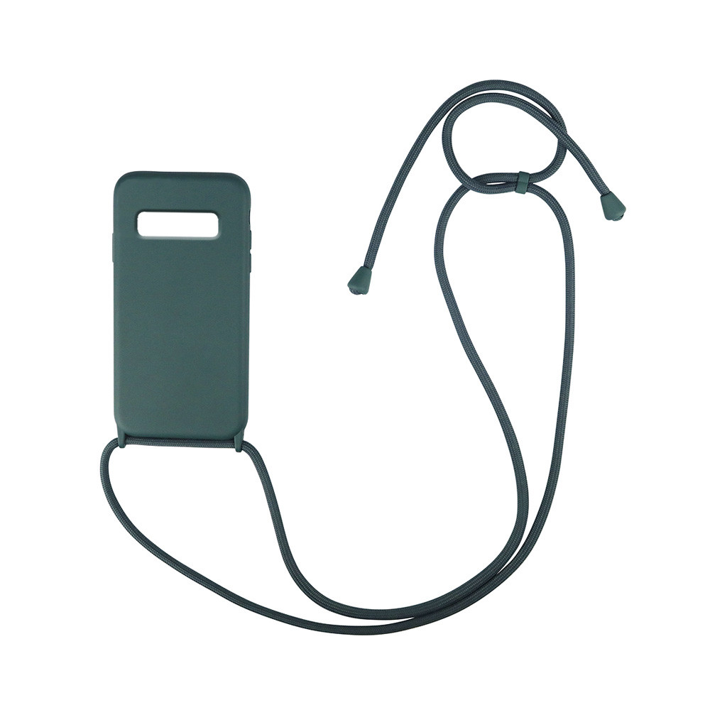 Θήκη Σιλικόνης με Κορδόνι CarryHang για Samsung - My Colors - Σκούρο Πράσινο - Samsung Galaxy S10