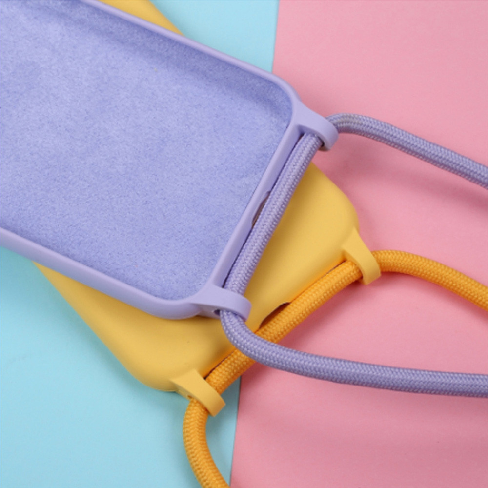 Θήκη Σιλικόνης με Κορδόνι CarryHang για Samsung - My Colors - Μπορντώ - Samsung Galaxy S20