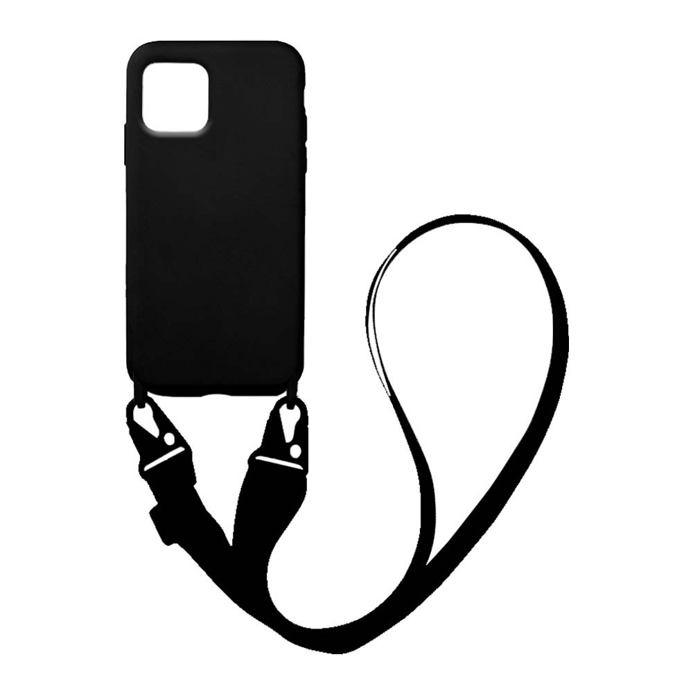 Θήκη CarryHang Liquid Silicone Strap Apple - My Colors - Μαύρο - iPhone 13