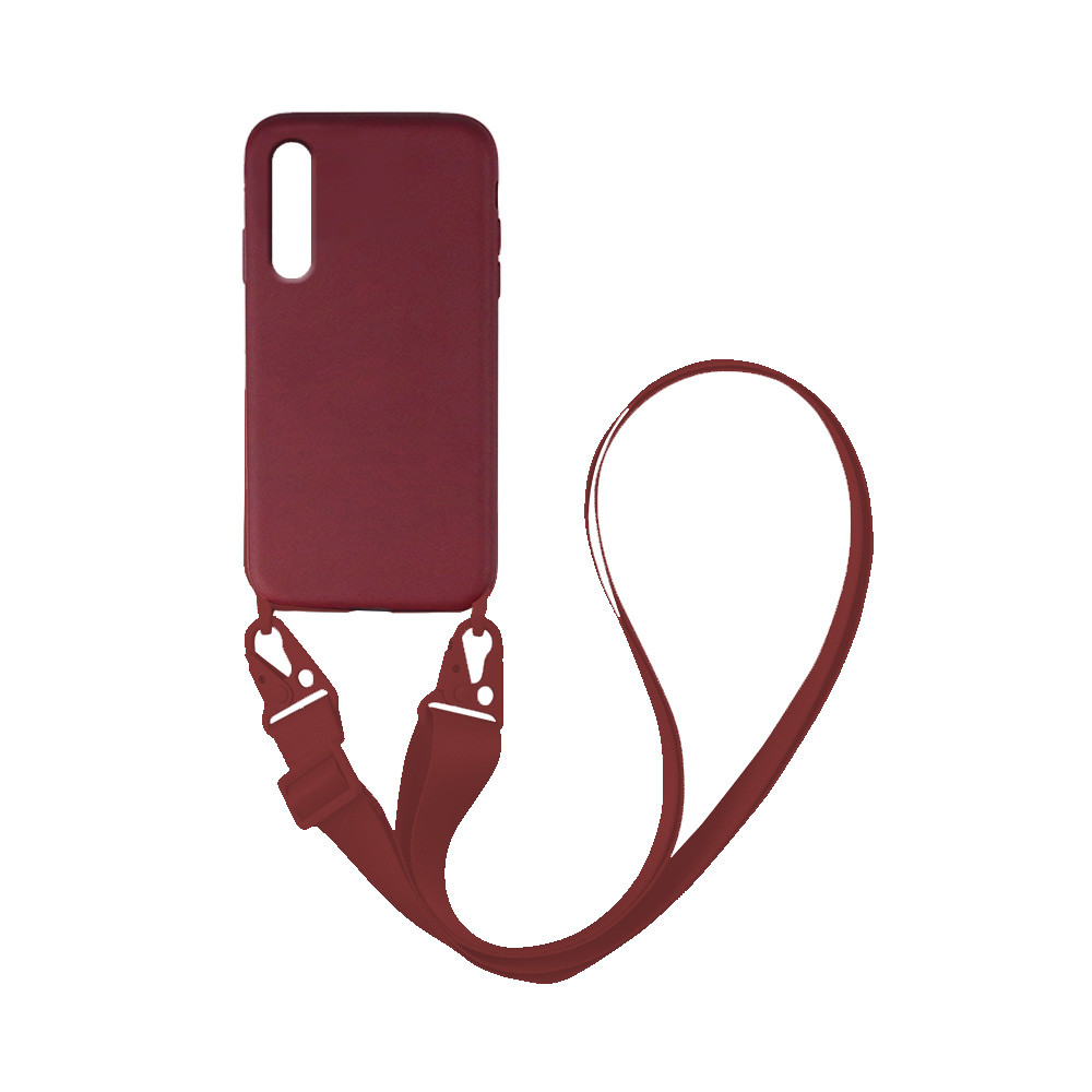 Θήκη CarryHang Liquid Silicone Strap Samsung - My Colors - Μπορντώ - Samsung Galaxy A50/A50S /A30S