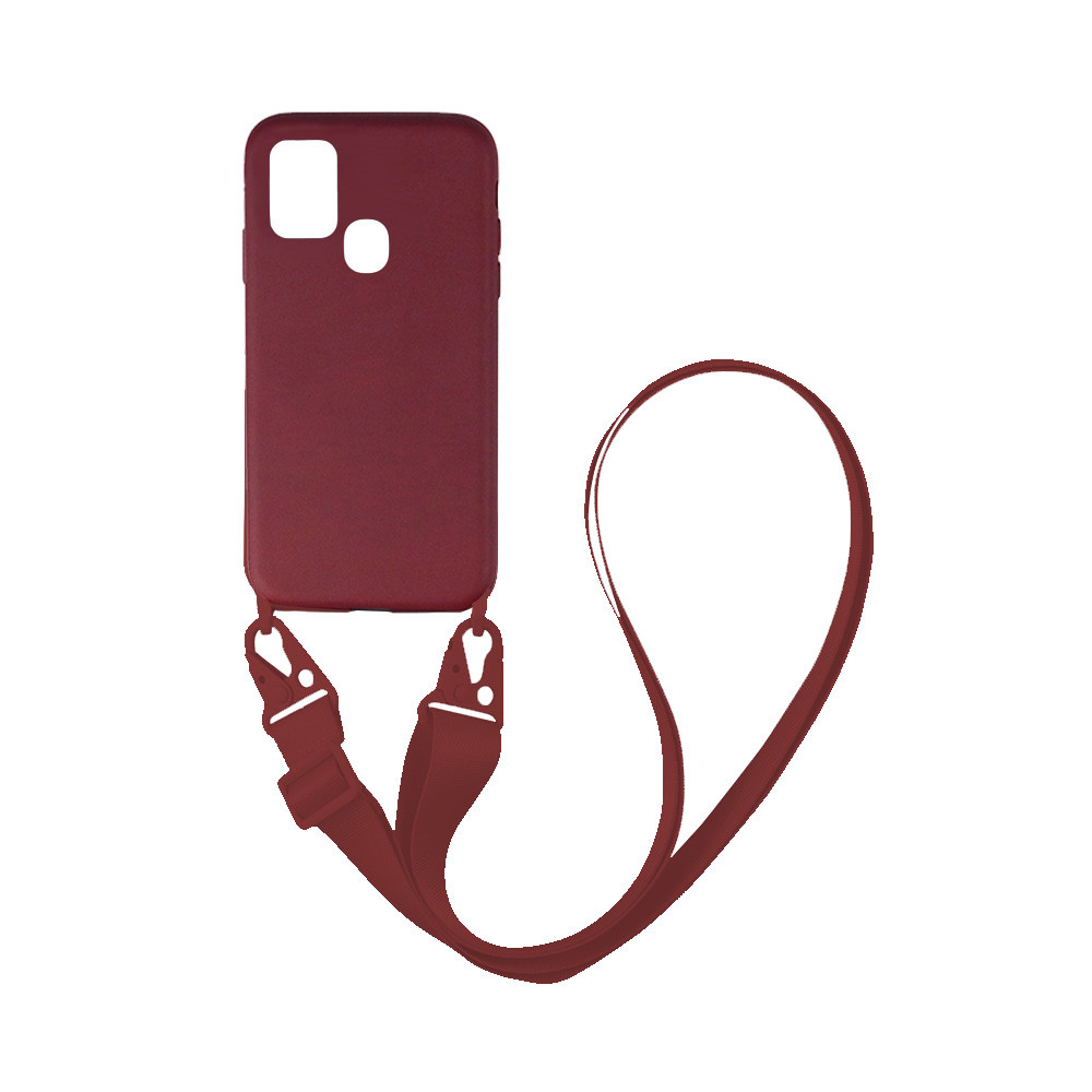 Θήκη CarryHang Liquid Silicone Strap Samsung - My Colors - Μπορντώ - Samsung Galaxy A21s