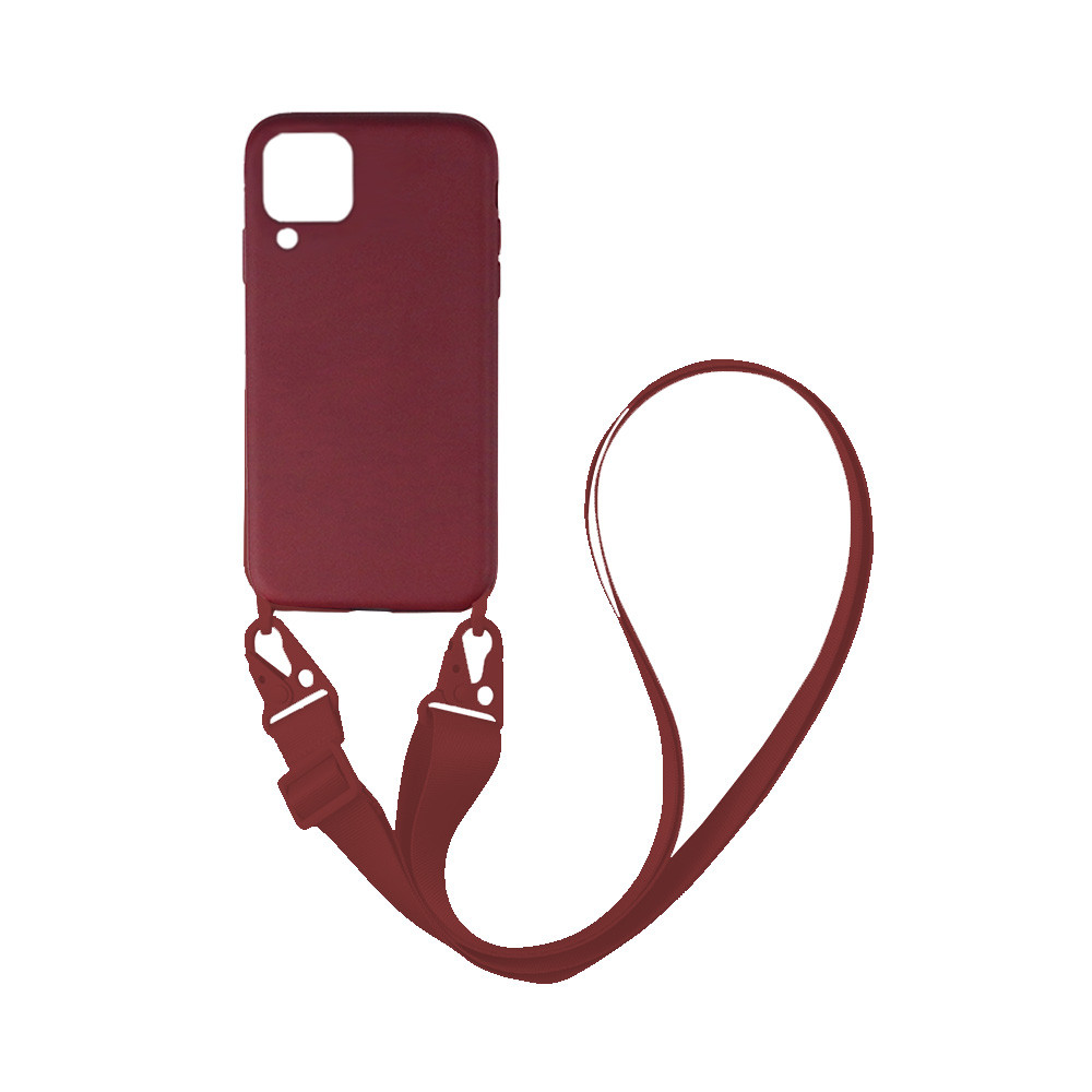 Θήκη CarryHang Liquid Silicone Strap Samsung - My Colors - Μπορντώ - Samsung Galaxy A12/M12